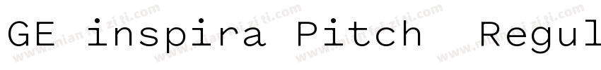GE inspira Pitch  Regular字体转换